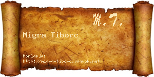 Migra Tiborc névjegykártya